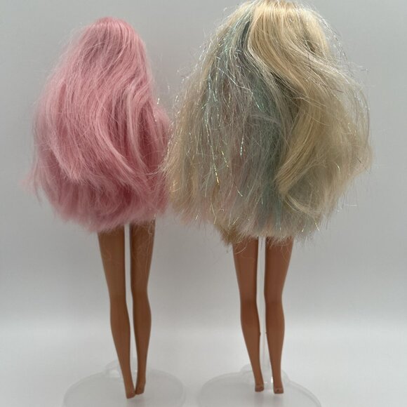 Vintage Mermaid Barbie Doll 1990's Fountain & Rainbow hair #1434 #10393 lot of 2 - Picture 14 of 16